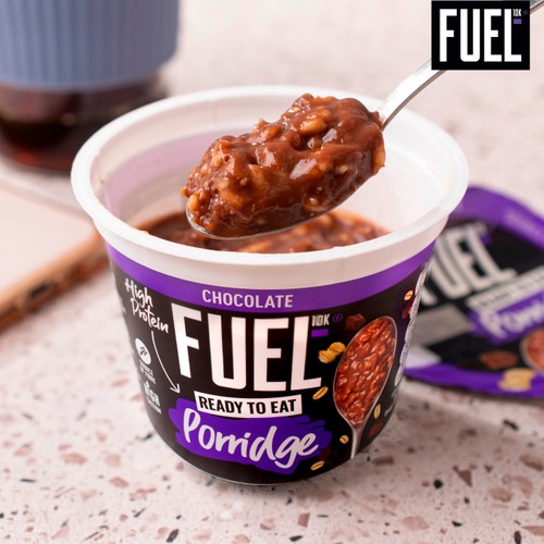 FUEL10K Ready to Eat Protein Porridge Oat Cereal Pot Chocolate