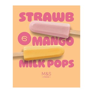6 Strawberry & Mango Milk Pops