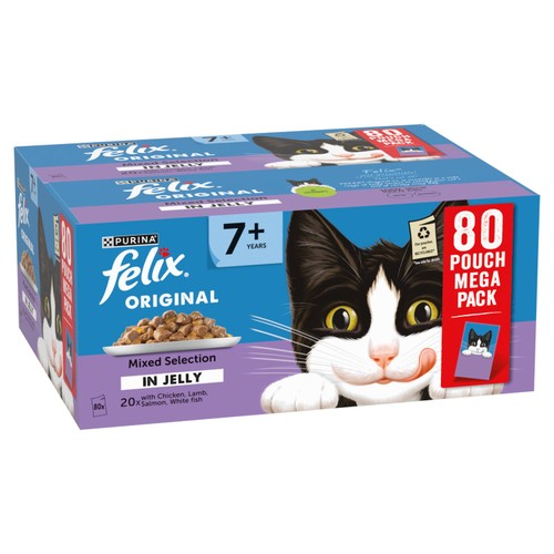 Felix Original Cat Food Senior Mixed Selection in Jelly Wet Cat Food