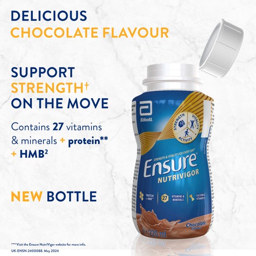 Ensure NutriVigor, Chocolate Flavour Nutritional Ready to Drink Shake