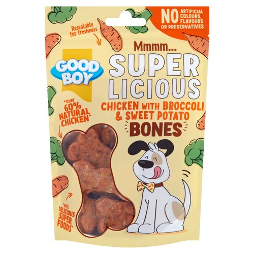 Good Boy Superlicious Chicken, Broccoli & Sweet Potato Bone Dog Treats