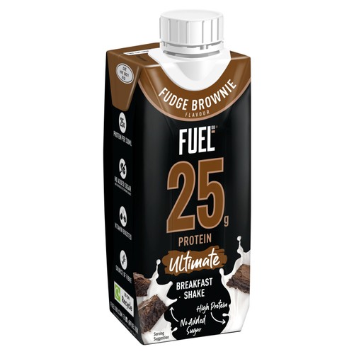 FUEL10K Fudge Brownie 25g High Protein Breakfast Shake Drink