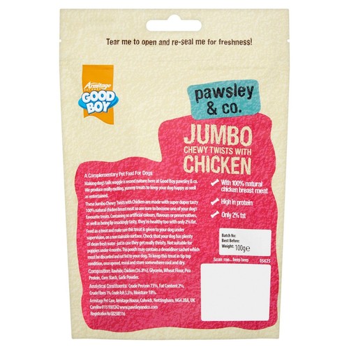 Good Boy Jumbo Twisters with Chicken Dog Treats