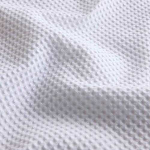 M&S Washed Cotton Waffle Bedding Set, Single, White