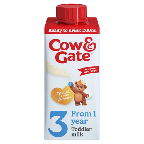 Cow & Gate 3 Toddler Milk Formula Liquid Ready to Feed 1-3 Years