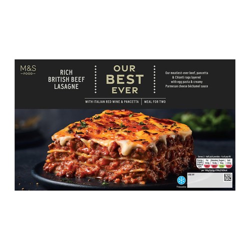M&S Our Best Ever Rich Beef Lasagne Serves 2
