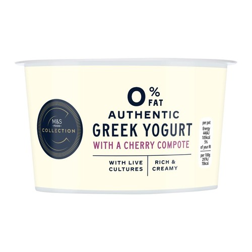 M&S Collection 0% Fat Greek Yogurt with Cherry