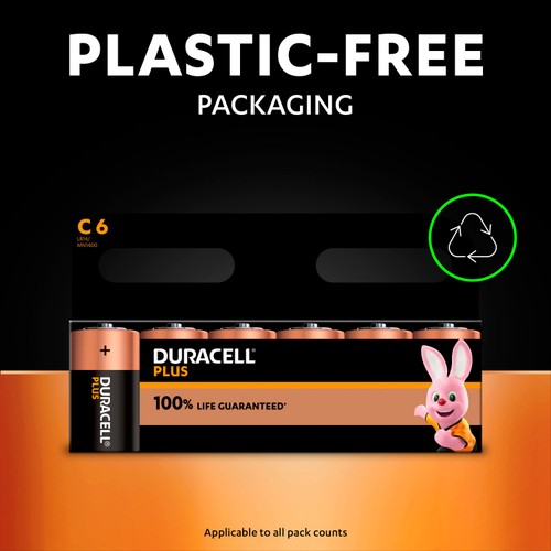 Duracell Plus 100% C Alkaline Batteries