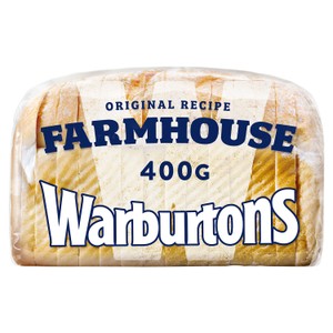 Warburtons White Farmhouse Bread 400G