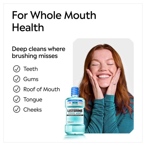 Listerine Cool Mint Mild Mint Alcohol Free Mouthwash