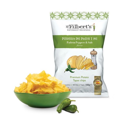 Mr Filbert's Padron Peppers & Salt Premium Potato Tapas Crisps
