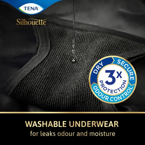 TENA Lady Silhouette Washable Incontinence Underwear Black Size S