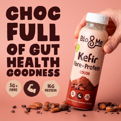 Bio&Me Cocoa Fibre + Protein Kefir Drink