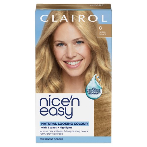 Clairol Nice'n Easy Hair Dye, 8 Medium Blonde