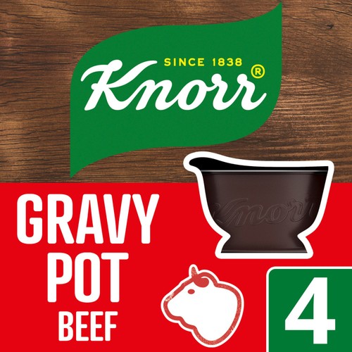 Knorr 4 Beef Gravy Pots, 4 x 28g Knorr 4 Beef Gravy Pots, 4 x 28g