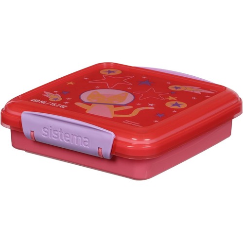 Sistema 3 Piece Bento Lunch Box and Water Bottle Set Pink