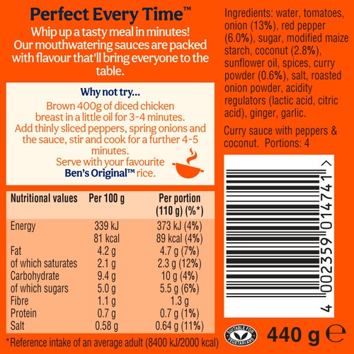 Ben's Original Korma Curry Sauce