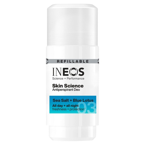 INEOS Antiperspirant Deodorant Roll On Sea Salt + Blue Lotus