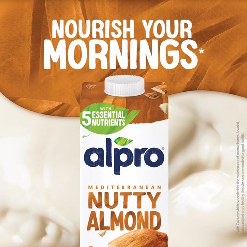 Alpro Almond Long Life Dairy Free Drink (Pack of 8)