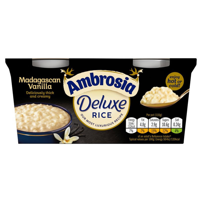Ambrosia Deluxe Rice Pudding Madagascan Vanilla Dessert Snack Pots Ocado ambrosia-deluxe-rice-pudding-madagascan-vanilla-dessert-snack-pots-ocado