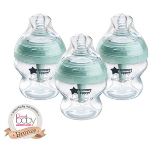 3x 150ml Advanced Anti-Colic Baby Bottles, Breast-Like Teats, 0+m