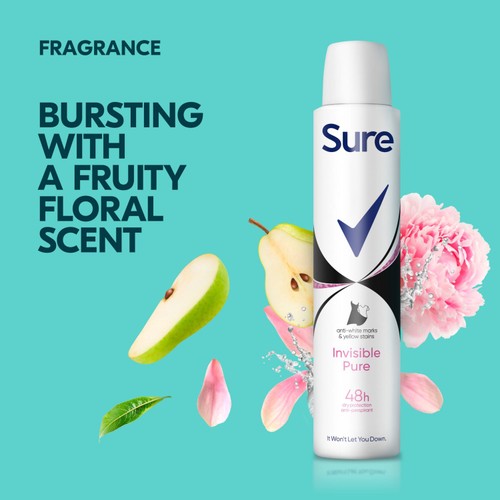 Sure Women Crystal Invisible Pure Spray Anti-Perspirant Deodorant