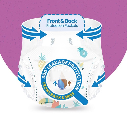 Ocado Kiddo Ultra-Dry Nappies Size 3 (4-9kg)