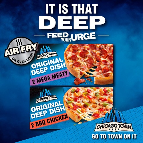 Chicago Town 2 Deep Dish BBQ Chicken Mini Pizzas