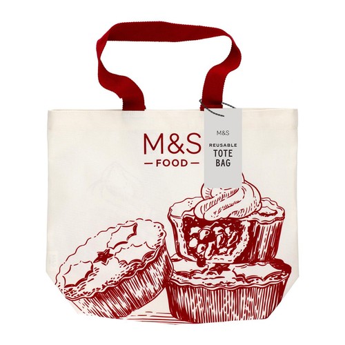 M&S Christmas Cotton Shopper