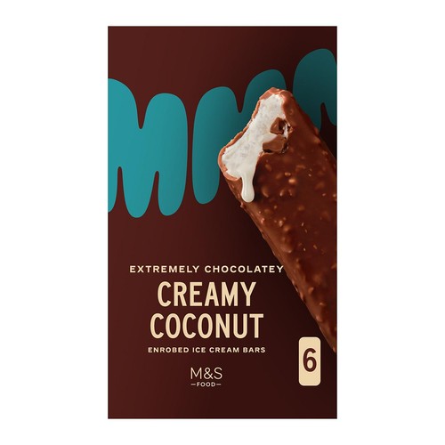M&S Creamy Coconut Enrobed Ice Cream Bars
