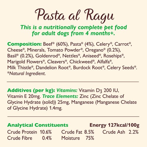 Lily's Kitchen Pasta Al Ragu for Dogs