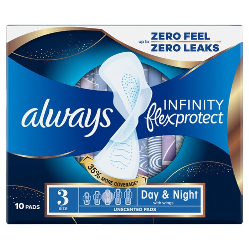 Always Sanitary Towels Infinity Night (Size 3) Wings