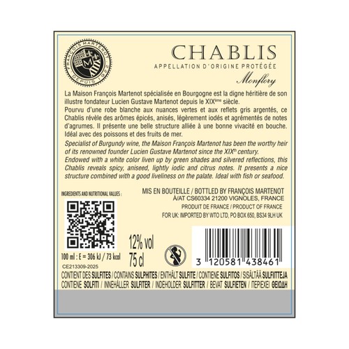 Francois Martenot Chablis