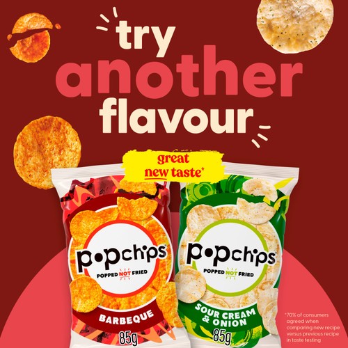 popchips Sea Salt & Vinegar Sharing Crisps