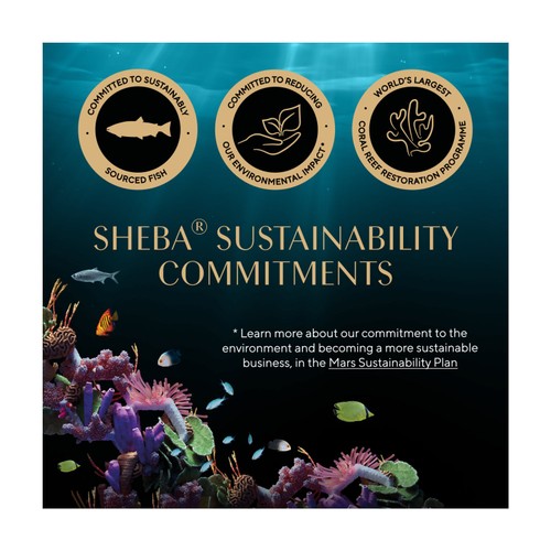 Sheba Fresh & Fine Cat Pouches with Tuna & Salmon & Whitefish in Jelly
