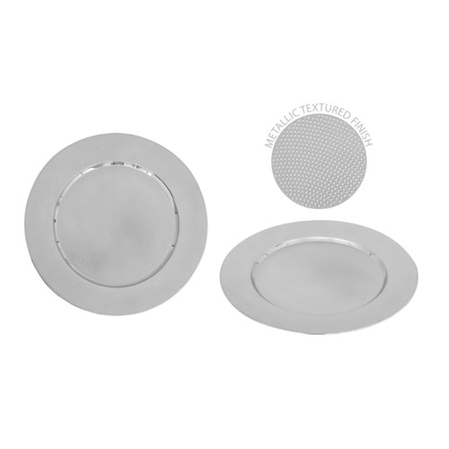 Christmas Silver Metallic Charger Plate