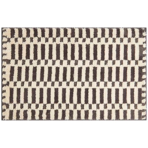 M&S Cotton Blend Geometric Quick Dry Bath Mat, Charcoal