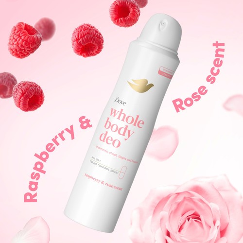Dove Women 48h Whole Body Deodorant Raspberry & Rose