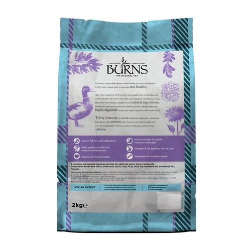 Burns Sensitive Adult/Senior Duck & Brown Rice Dry Dog Food