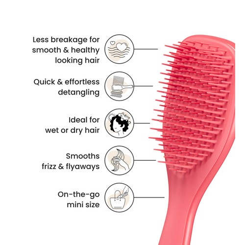 Tangle Teezer Kids Mini Detangling Hairbrush, Pink Punch