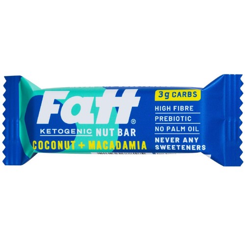 Fatt Coconut + Macadamia High Fibre Keto Bar