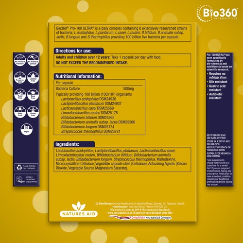 Bio360 Pro-100 Ultra Capsules from Natures Aid