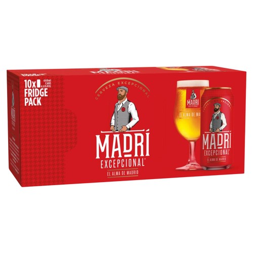 Madri Excepcional Premium Lager Beer Can
