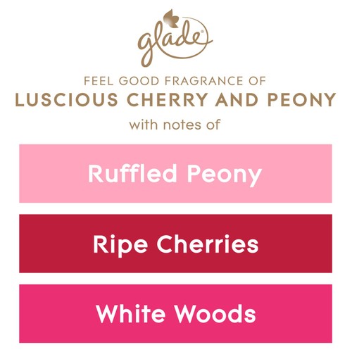 Glade Large Scented Candle, Peony & Cherry