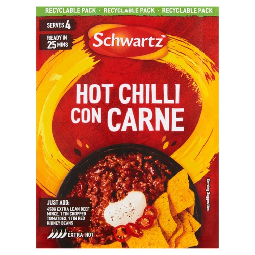 Schwartz Hot Chilli Con Carne Recipe Mix