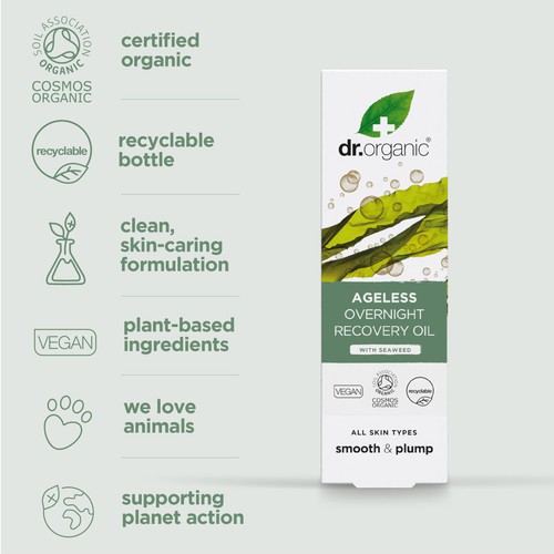 Dr Organic Ageless with Seaweed Overnight Recovery Oil