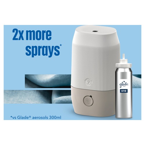 Glade ONE Sense & Spray Holder & Refill Clean Linen Air Freshener