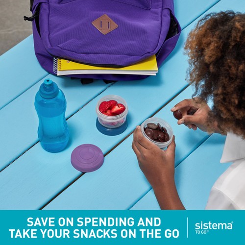 Sistema Mini Bites Snack Containers Seal-Tight Stackable 3 Pack