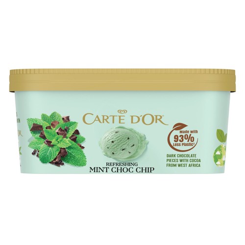 Carte D'Or Refreshing Mint Choc Chip Ice Cream Tub
