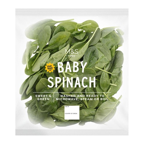 M&S Baby Spinach Washed & Ready to Cook